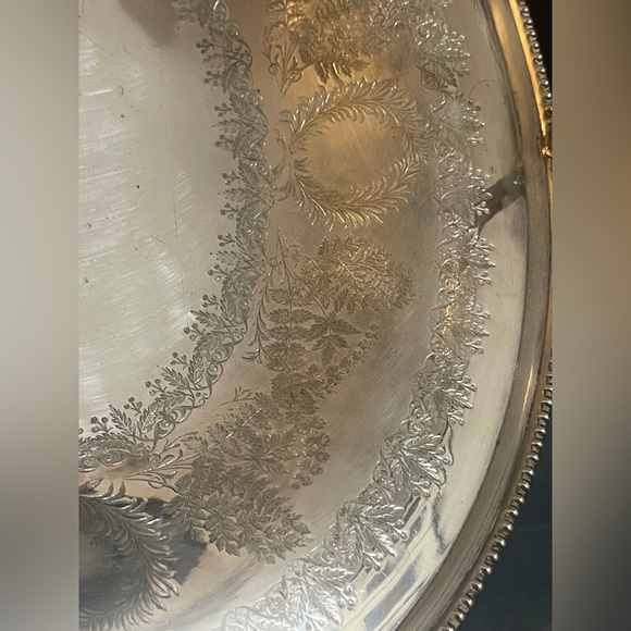 Cooper Brothers Silver Plated Fruit/Bread Basket w/Handle.  Brides Basket - Picture 7 of 9